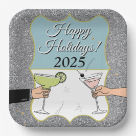 Cocktailparty, gesofisticeerde gesprekken, drink papieren bordje