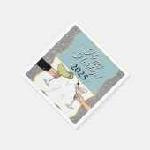 Cocktailparty, gesofisticeerde gesprekken, drink servet (Hoek)