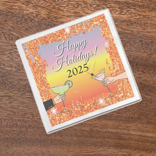 Cocktailparty, gesofisticeerde gesprekken, drink servet