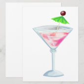 cocktailparty kaart (Voorkant / Achterkant)