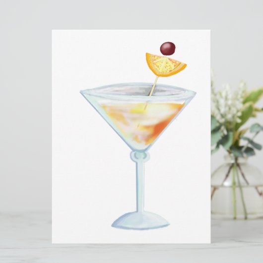 cocktailparty kaart (Staand voorkant)