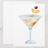 cocktailparty kaart (Voorkant / Achterkant)