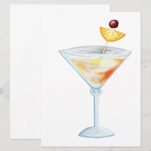 cocktailparty kaart (Voorkant / Achterkant)