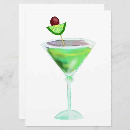 cocktailparty kaart (Voorkant / Achterkant)