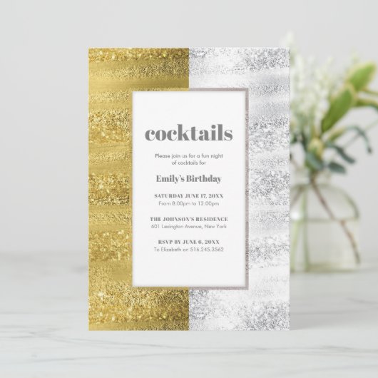 Cocktailparty Kaart (Staand voorkant)