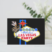 Cocktailparty Las Vegas RSVP Kaartje (Staand voorkant)