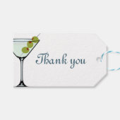 Cocktailparty Martini Favor-labels Cadeaulabel (Voorkant (Horizontaal))