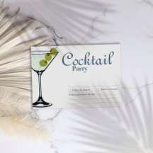 Cocktailparty Martini RSVP-kaart