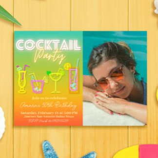 Cocktailparty met foto kaart