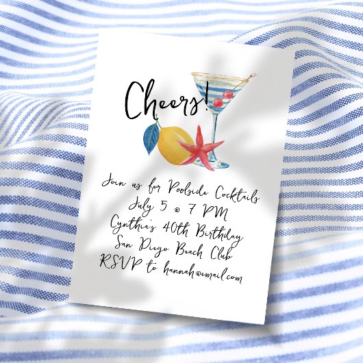 Cocktailparty met Kustsfeer Kaart