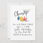 Cocktailparty met Kustsfeer Kaart (Voorkant)