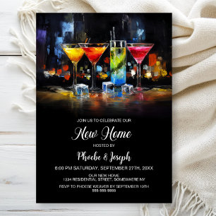 Cocktailparty om het nieuwe huis in te wijden kaart