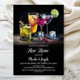 Cocktailparty om het nieuwe huis te vieren kaart
