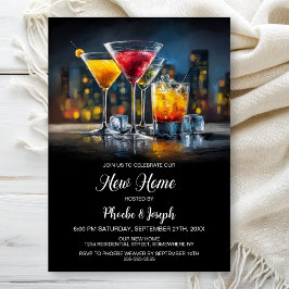 Cocktailparty om het nieuwe huis te vieren kaart