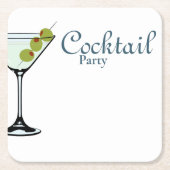 Cocktailparty Onderzetter voor Martini Glas (Voorkant)