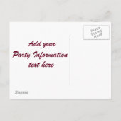 Cocktailparty ontwerp uitnodiging briefkaart (Achterkant)