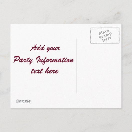 Cocktailparty ontwerp uitnodiging briefkaart (Achterkant)