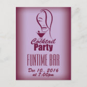 Cocktailparty ontwerp uitnodiging briefkaart (Voorkant)