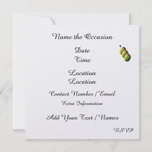 Cocktailparty - SRF Kaart (Achterkant)