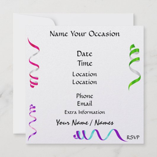 Cocktailparty - SRF Kaart (Achterkant)