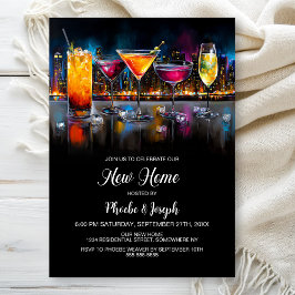 Cocktailparty ter verwarming van het huis kaart