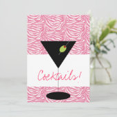 Cocktailparty uitnodiging (Staand voorkant)