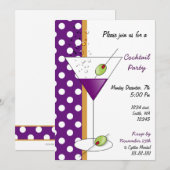 Cocktailparty uitnodiging (Voorkant / Achterkant)