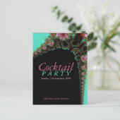 Cocktailparty uitnodiging template briefkaart (Staand voorkant)