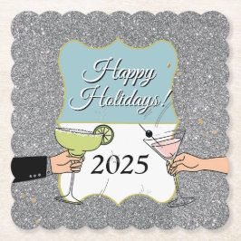 Cocktailparty, verfijnde gesprekken, drankje kartonnen onderzetters