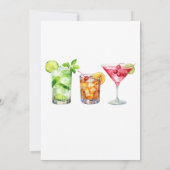 Cocktailpensioen Afscheidsfeest Uitnodiging (Achterkant)