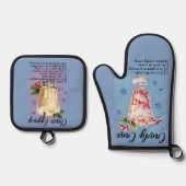 Cocktailrecepten, keukengeschenk eierpunch ovenwant & pannenlap set (Voorkant)