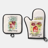 Cocktailrecepten, keukengeschenk Sangria Ovenwant & Pannenlap Set (Voorkant)