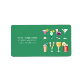 Cocktails Adres mailinglabels Etiket