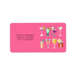 Cocktails Adres mailinglabels Etiket
