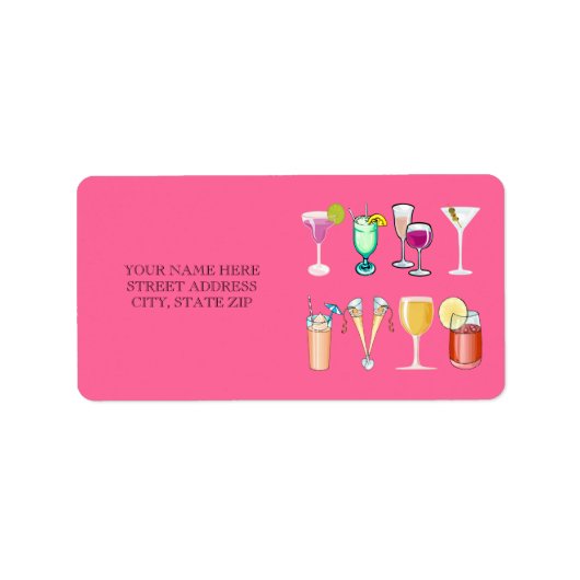 Cocktails Adres mailinglabels Etiket (Voorkant)