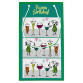 Cocktails Alcohol Birthday Party Event Fun Sizes Klein Cadeauzakje (Achterkant)