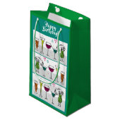Cocktails Alcohol Birthday Party Event Fun Sizes Klein Cadeauzakje (Voorkant Gekanteld)