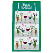 Cocktails Alcohol Birthday Party Event Fun Sizes Klein Cadeauzakje (Voorkant)