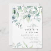 Cocktails and Dinner Party Eucalyptus Botanical Kaart (Voorkant)