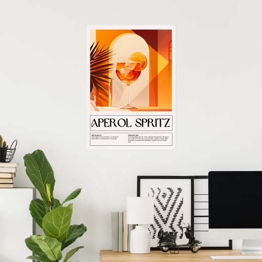  cocktails: Aperol Spritz Poster (Thuiskantoor)