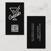 Cocktails / Barman / QR Barcode Visitekaartje (Voorkant / Achterkant)