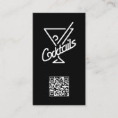 Cocktails / Barman / QR Barcode Visitekaartje (Voorkant)