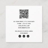 Cocktails Bartender Event Planner QR-code Vierkante Visitekaartje (Achterkant)