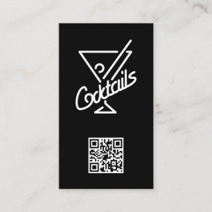 Cocktails / Bartender / QR Barcode Visitekaartje