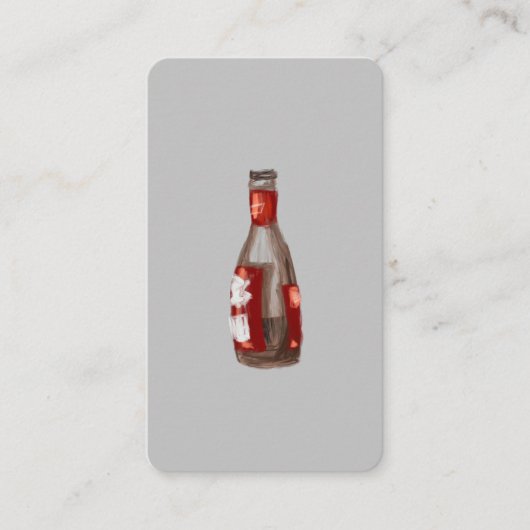 Cocktails/Bartender/Waterverf bier Visitekaartje (Voorkant)