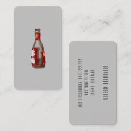 Cocktails/Bartender/Waterverf bier Visitekaartje