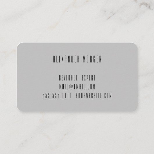 Cocktails/Bartender/Waterverf bier Visitekaartje (Achterkant)