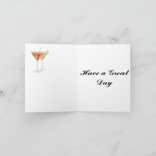 Cocktails bewerkbaar  kaart (Binnen)