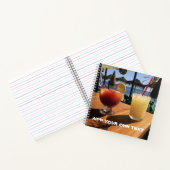 Cocktails bij de zee aangepaste tekst notitieboek (Binnen)