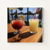 Cocktails bij de zee aangepaste tekst notitieboek (Achterkant)